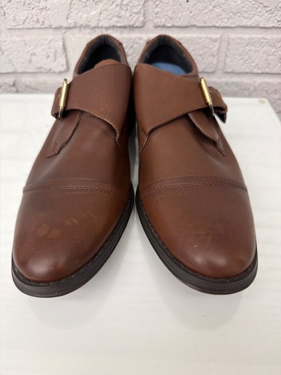 Vionic with Orthaheel Technology Men’s Brown Leather Monk Strap Shoe Size 8.5W main image 4
